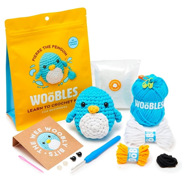 Kit de ganchillo The Woobles para principiantes con hilo Easy Peasy Pierre