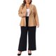 thumbnail image 2 of Agnes Orinda Chaquetas de Talla Grande para Mujer con Cuello de Chal, Botones, Casual, Traje de Trabajo, Chaqueta Peplum 1X Caqui, 2 of 7