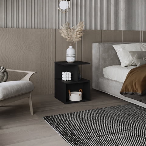 Tuhome - Velador 2 Posiciones Ocaso Wengue 48,2X35X35 Cm