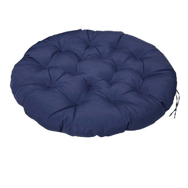 Cojín para silla de huevo colgante para Patio, cojín para asiento de columpio, cojín de asiento extraíble para exteriores, para porche, salón, mecedor Azul oscuro