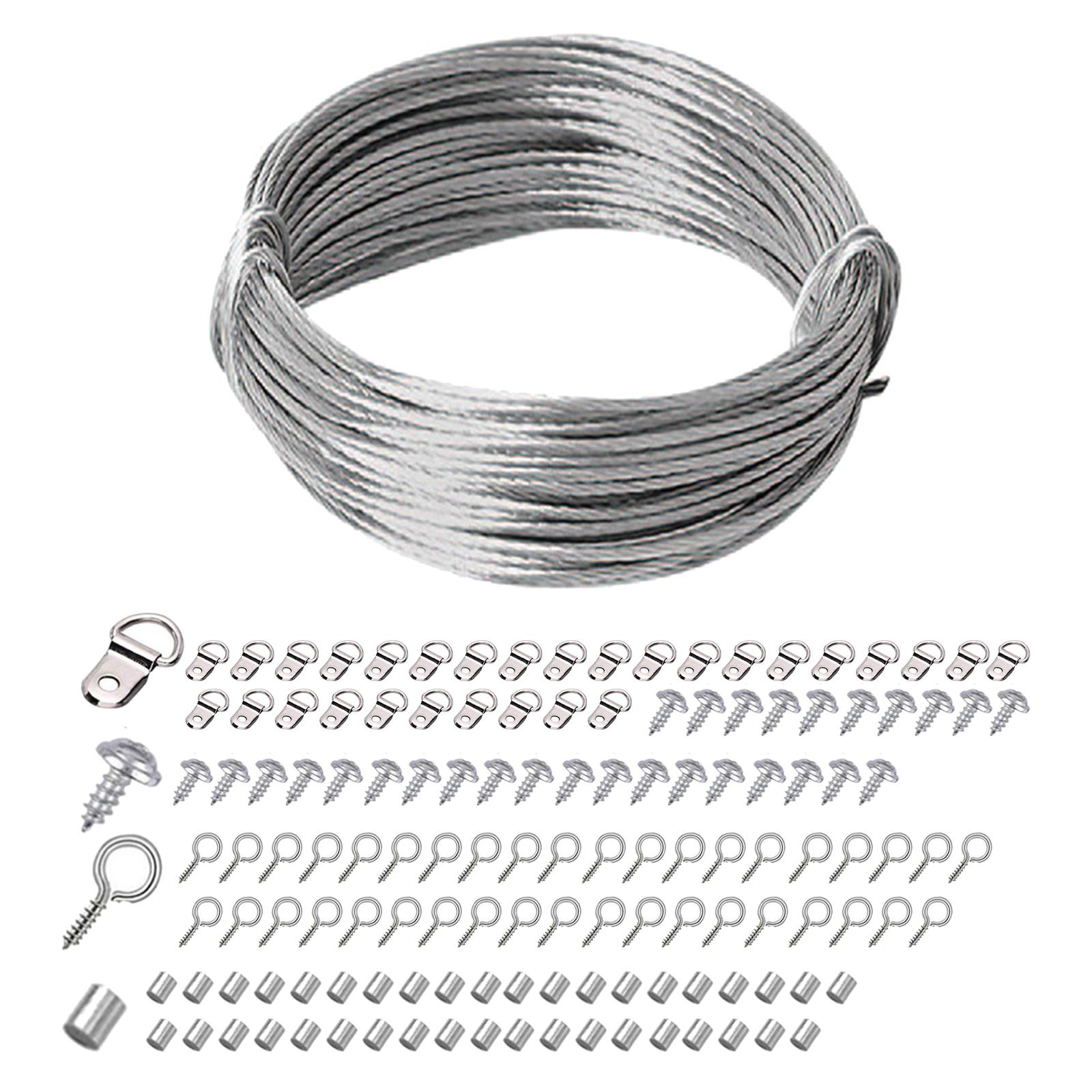 Bothyi - Alambre Para Colgar Cuadros, Colgadores De Cuadros Resistentes Para Pinturas, Obras De Arte, Espejo, Alambre De 20M, 141 Uds.