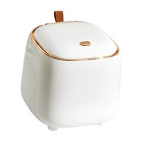 Bothyi - Bote De Basura Papelera Pequeña Tapa Tipo Prensa Para Mesa De Café Oficina Baño Blanco