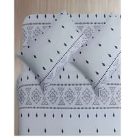 Gransol - Juego De Sábanas Tela Con Diseño 2 Plaza S10