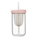 thumbnail image 3 of Vaso De Vidrio Con Infusor De Té Botella De Agua Con Pajita Para Niñas Adolescentes Senderismo Rosa 450ml, 3 of 3
