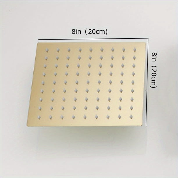 1pc Ultra-Thin Stainless Steel Rainfall Shower Head - Enhance Your Bathing Experience with a Soothing Spray