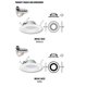 thumbnail image 2 of Nora Lighting NOXAC-563130WW Aro de remodelación redondo blanco 5/6" 3000K, 2 of 2
