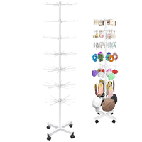 Genérica - Exhibidor Araña Atril Metálico De 7 Niveles Llaveros Aros