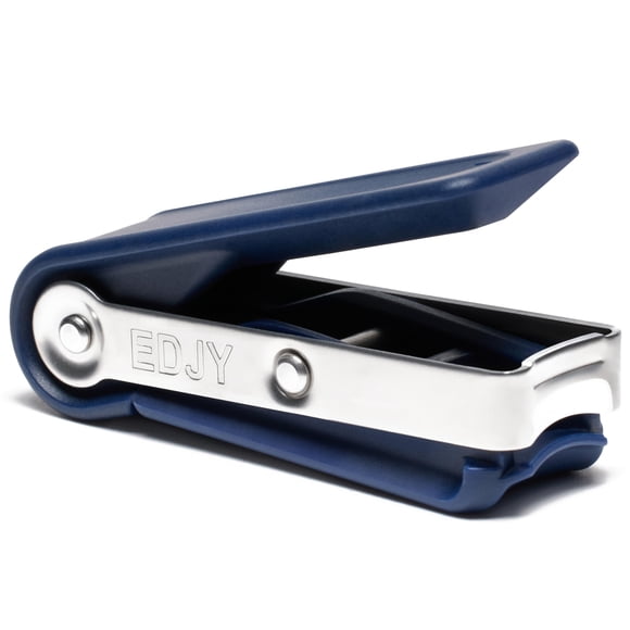 Cortador de uñas EDJY Precision de acero inoxidable azul marino
