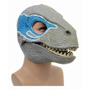 Genérica - Máscara Infantil/Adulto De Dinosaurio Mandíbula Móvil Blue Disfraz ,Látex , Para Fiestas, Cumpleaños Y Cosplay