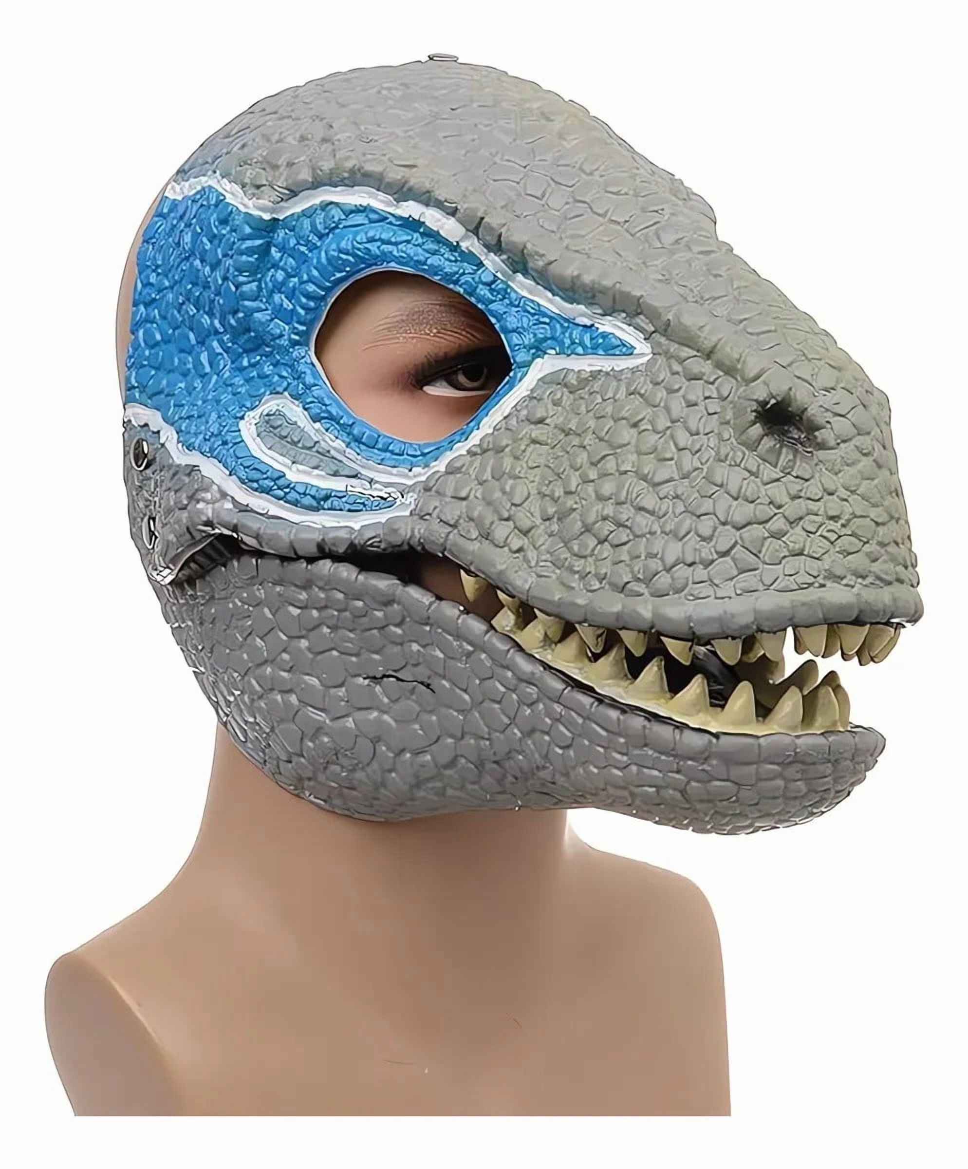 Genérica - Máscara Infantil/Adulto De Dinosaurio Mandíbula Móvil Blue Disfraz ,Látex , Para Fiestas, Cumpleaños Y Cosplay
