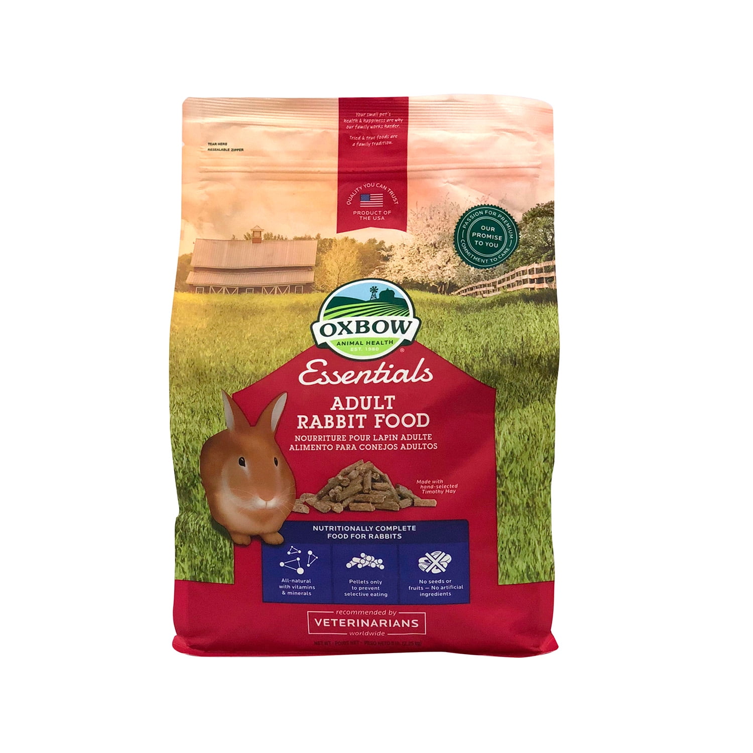 Alimento Oxbow Essential Adult Rabbit Diet 2.25kg