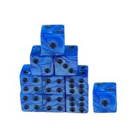 Magideal - 10 Dados Acrílicos De 0,6 Pulgadas, Juego De Simulación, Dados De Esquina, Dados De Dos Colores Para Favores De Fiesta, Clase De Matemáticas, Juego De Azul Negro