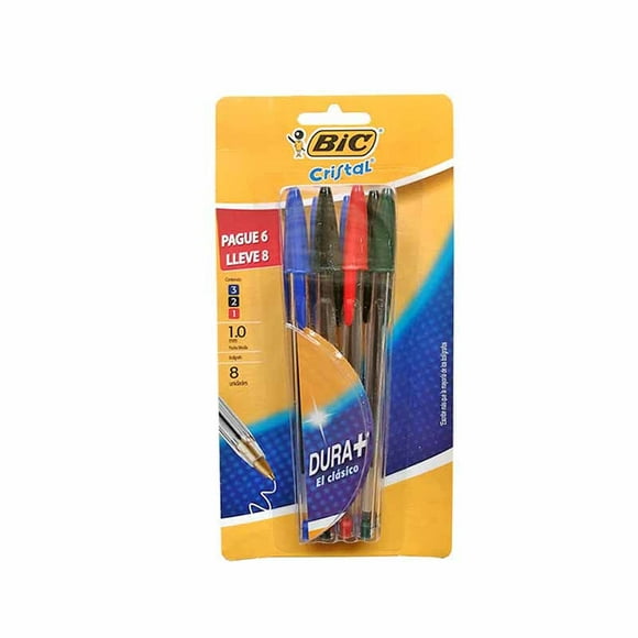 Bolígrafos Punta Media 1.0 mm Multicolores / 8 unidades