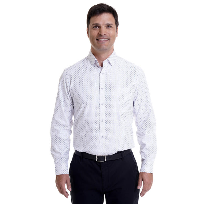 Kotting - Camisa Fantasía Estampada Blanco
