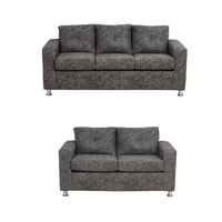 Muebles América - Living George 32 Cuero Auris Gris