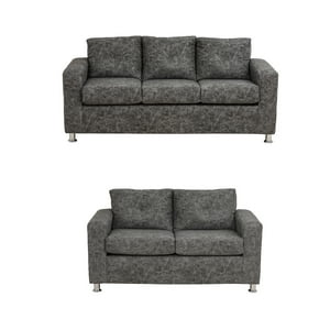 Muebles América - Living George 32 Cuero Auris Gris
