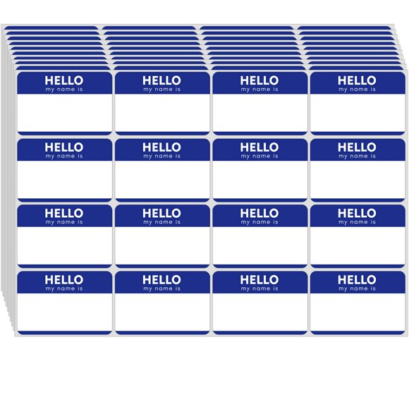Etiquetas de Nombre Autoadhesivas Zacool 7,6 cm x 5 cm Pack de 480 Azul