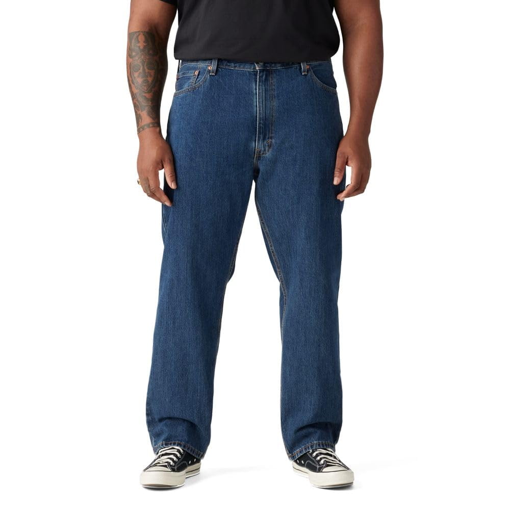 Vaqueros Levi's 505 Regular Fit Para Hombre Dark Stonewash, 36 De Ancho X 32 De Largo