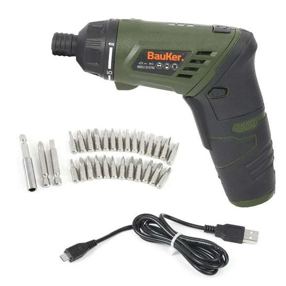 Atornillador Inalambrico Bauker 4V + Accesorios