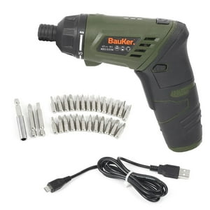 Atornillador Inalambrico Bauker 4V + Accesorios