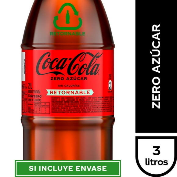 Bebida Sin Azúcar Botella Retornable, 3 L