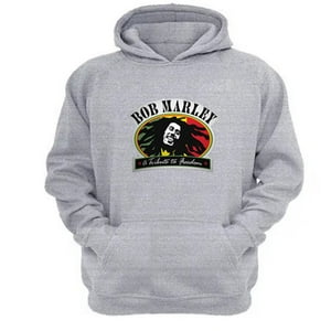 Genérico - Polerón Canguro Bob Marley Gris Claro Talla L Unisex
