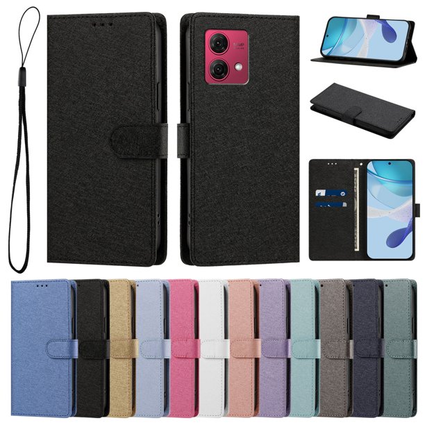 Cartera Protectora para Motorola Moto G84 con Soporte, Negro