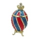 thumbnail image 4 of Caja De Baratijas Con Forma De Huevo De Pascua Soporte Para Anillos Dijes De Boda Joyero Con Bisagras Esmaltadas Rojo Y Azul, 4 of 5