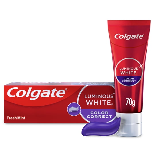 Crema Dental Anticaries Con Flúor Pasta Dental Colgate Luminous White Color Correct