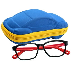 Newo - Lentes Niños Anti Luz Azul Pantallas Negro Rojo