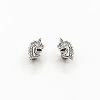 Tiana Joyas - Aros De Unicornio Con Circones De Plata 925