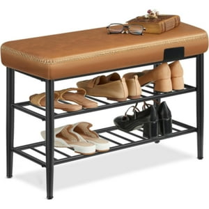 Casa Vinte - Mueble Zapatero Eco Cuero Cafe Rieti