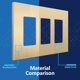 thumbnail image 4 of Placa de pared LIDER 3 contactos 12 cm, acabado en oro cepillado, paquete de 2, 4 of 7