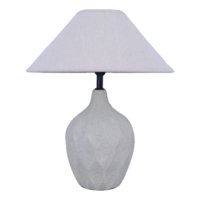 Genérico - Lámpara Mesa Base Texturizada Pantalla Beige Decorativa Jhn
