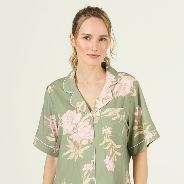 Pijama de Mujer Adela Sport Verde Estampado