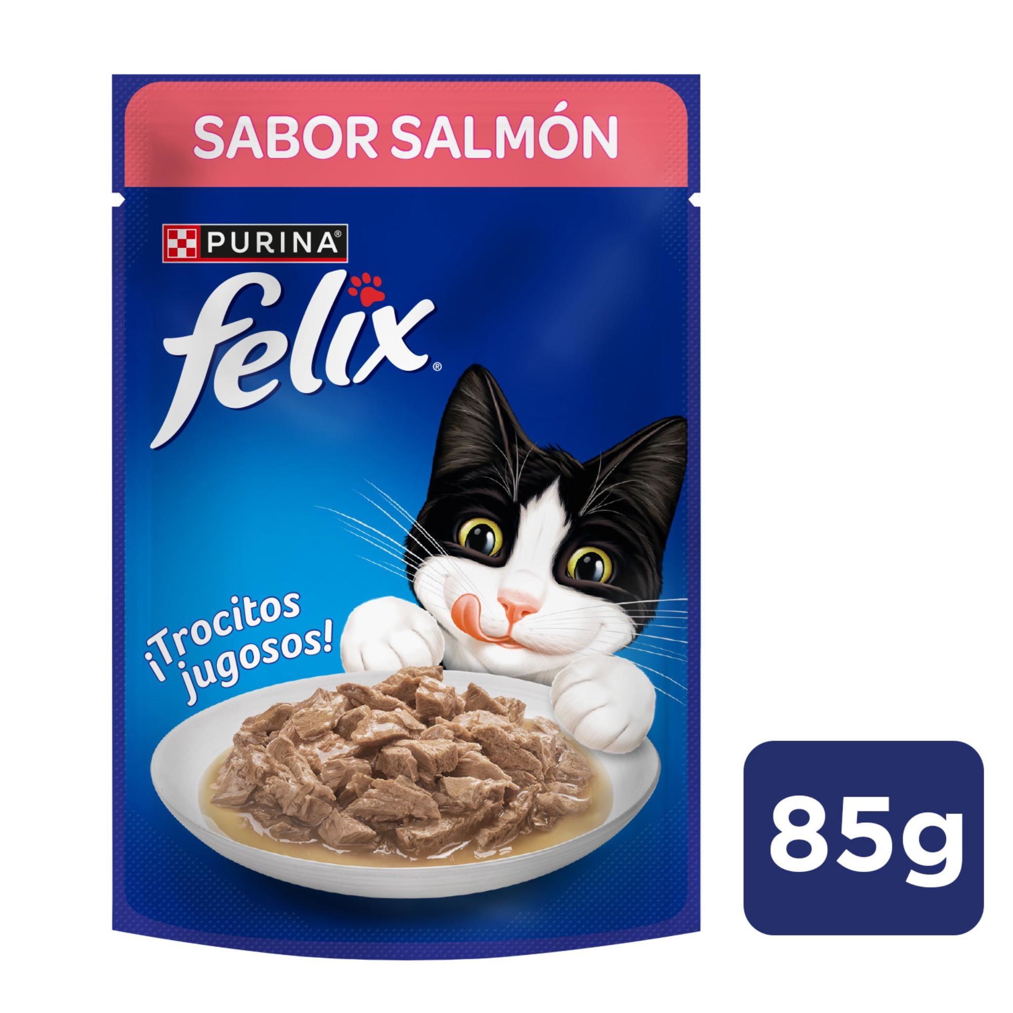 Alimento Húmedo Gato Adulto Sabor Salmón Pouch 85 g Felix