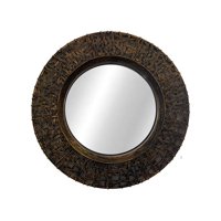 Vgo - Espejo Redondo Dorado Envejecido