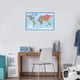 thumbnail image 4 of Póster de mapa del mundo Palace Learning 46 × 74 cm azul, 4 of 5