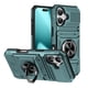 thumbnail image 2 of For Apple iPhone 16 Funda de Teléfono con Soporte de Anillo para Dedo y Pata de Apoyo, Ranuras para Tarjetas, Resistente a Golpes, Resistente, Protectora, Compatible con Soporte Magnético para, 2 of 7