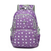 Mochila Vidoscla Con Estampado De Patas De Perro Para Niños De 18,8 L De Nailon