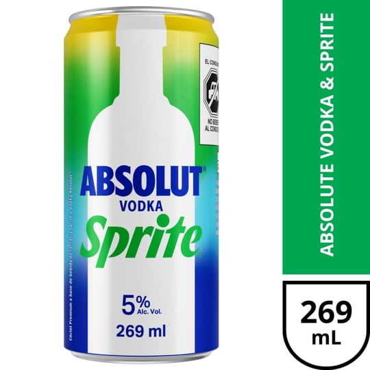Vodka Sprite Absolut 5° Lata