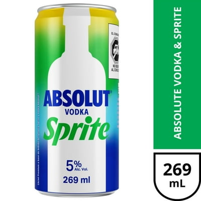 Vodka Sprite Absolut 5° Lata