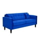 thumbnail image 2 of Sofa New Retro 3c + 2 Pouf Felpa 00 Azul Rey, 2 of 6
