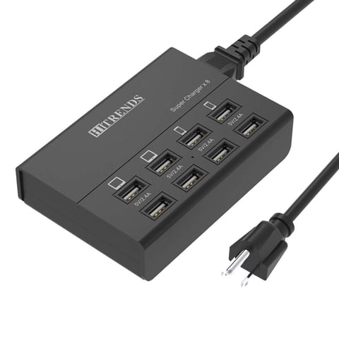 Cargador Usb, Hitrends Estación De Carga De 8 Puertos 60W/12A Hub Carg