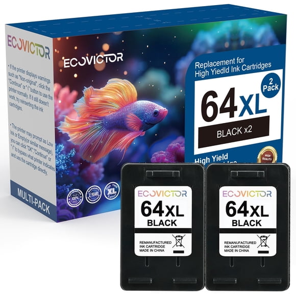 Cartucho de tinta Eco Victor remanufacturado HP 64XL negro HP64XL