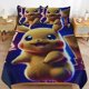 thumbnail image 1 of Pi-ka-chu Bed Duvet Cover Microfiber Bedding Sets 3D Printed Lightweight 3 Piece Comforter Sets for Kids Boys Girls, 1 of 5