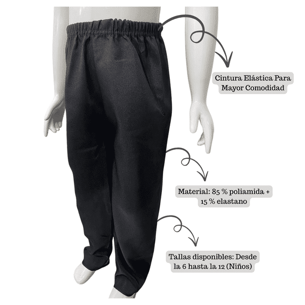 Pantalón Negro Huaso Niño Nortino Traje De Huaso Fiestas Patrias