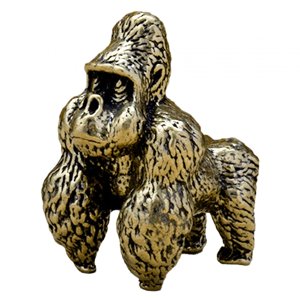 Bothyi - Escultura De Gorila En Miniatura, Adorno De Orangután De Metal Para Mesa De Casa De Casa De Té