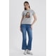 thumbnail image 4 of Polera Mujer Básica Print Gris Melange / Rosado, 4 of 4