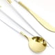 thumbnail image 3 of XmhyTop Juego de Cubiertos de Cocina de 24 Piezas, Inoxidable, Color Oro blanco, Ideal para Hogares y Eventos, 3 of 5